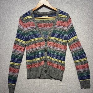 Vintage 90’s dELiA*s Colorful Striped Button-Up Cardigan